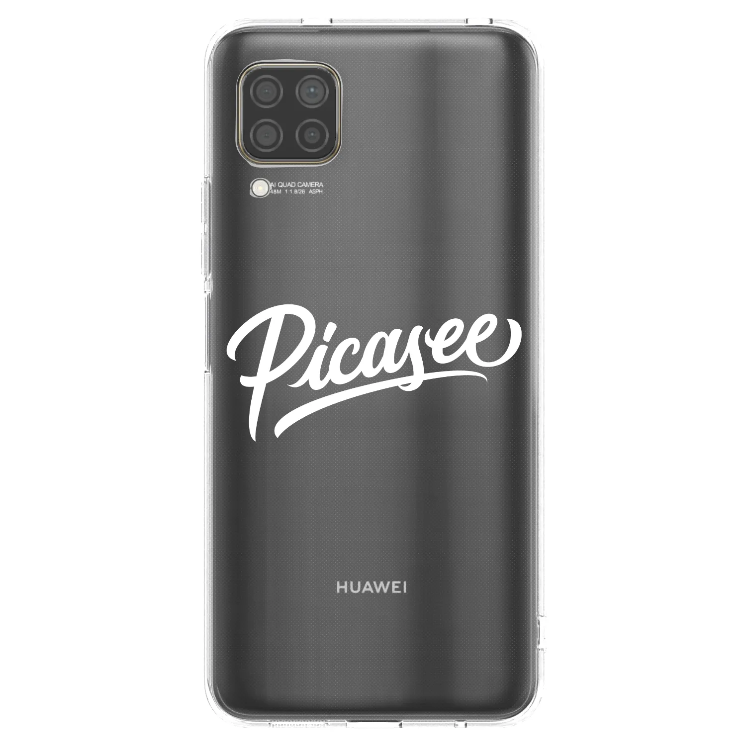 Picasee átlátszó szilikon tok az alábbi mobiltelefonokra Huawei P40 Lite - Picasee - old logo - white