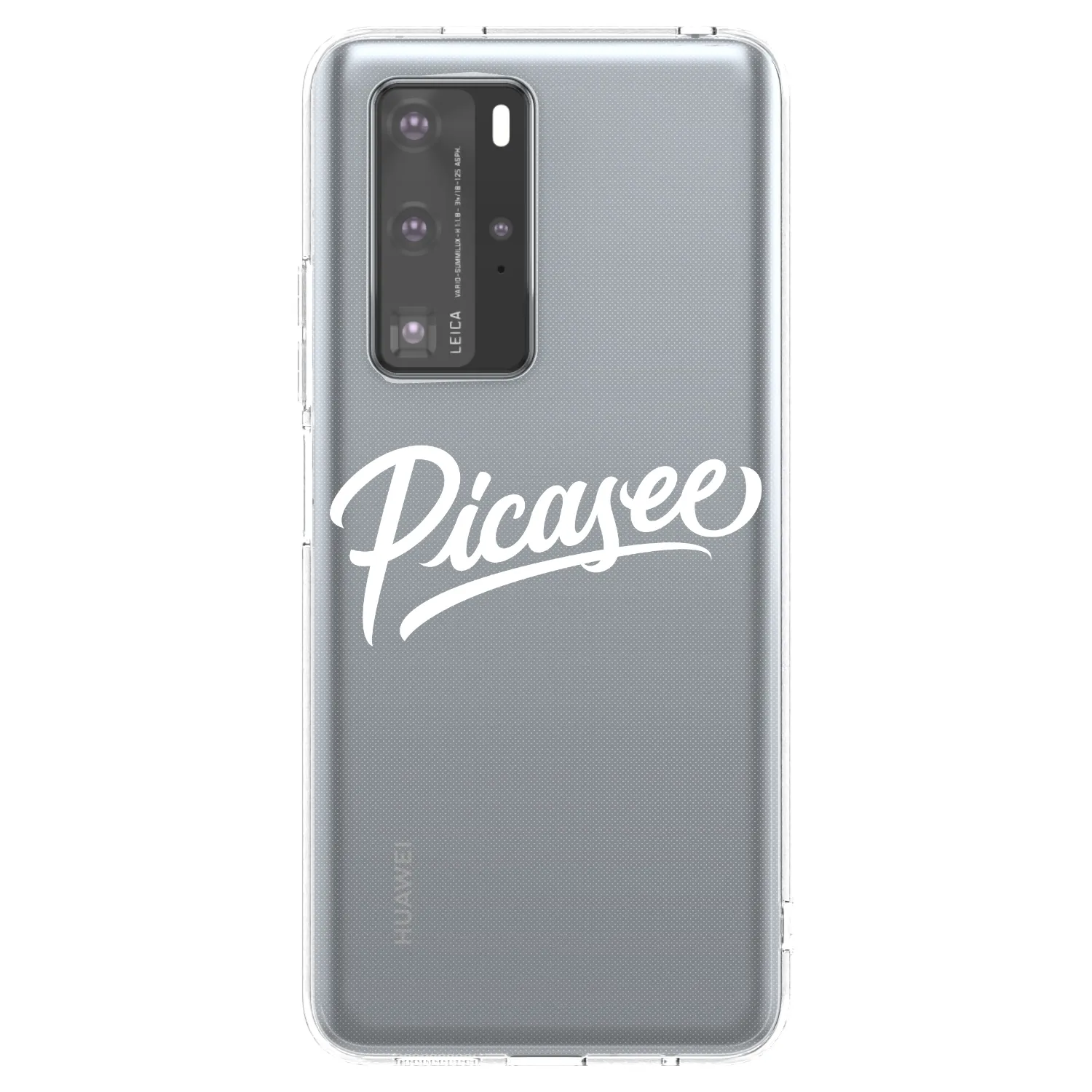 Picasee átlátszó szilikon tok az alábbi mobiltelefonokra Huawei P40 Pro - Picasee - old logo - white