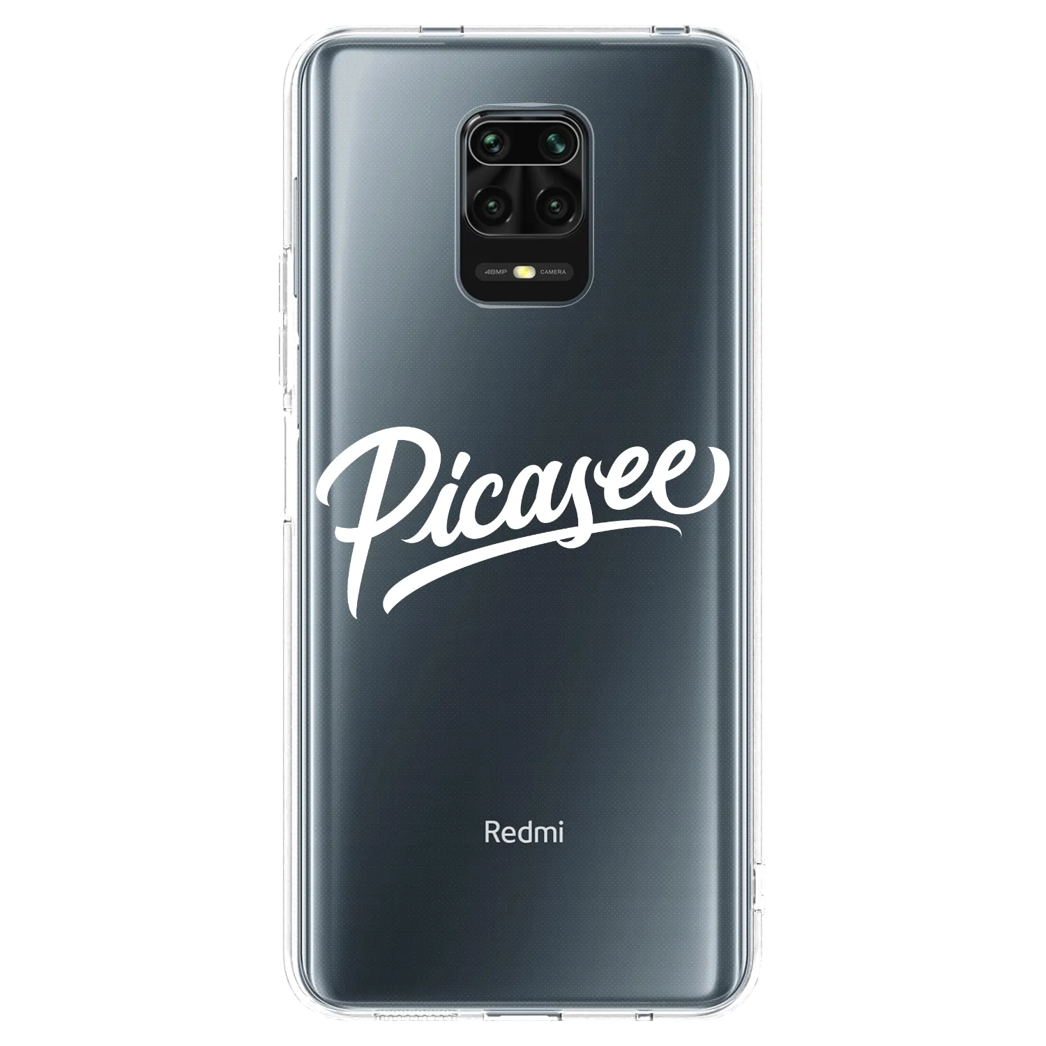 Picasee átlátszó szilikon tok az alábbi mobiltelefonokra Xiaomi Redmi Note 9 Pro - Picasee - old logo - white