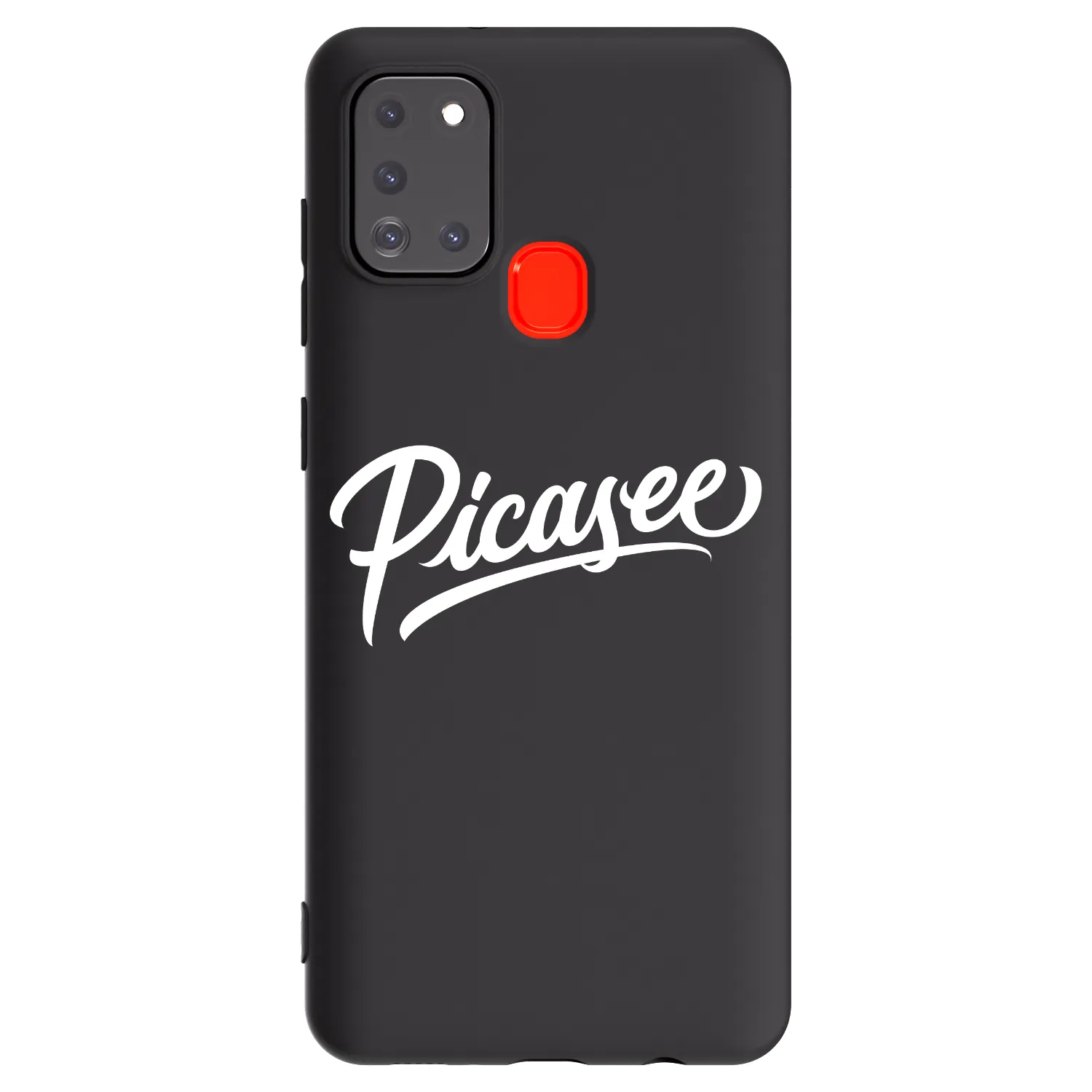 Picasee fekete szilikon tok az alábbi mobiltelefonokra Samsung Galaxy A21s - Picasee - old logo - white