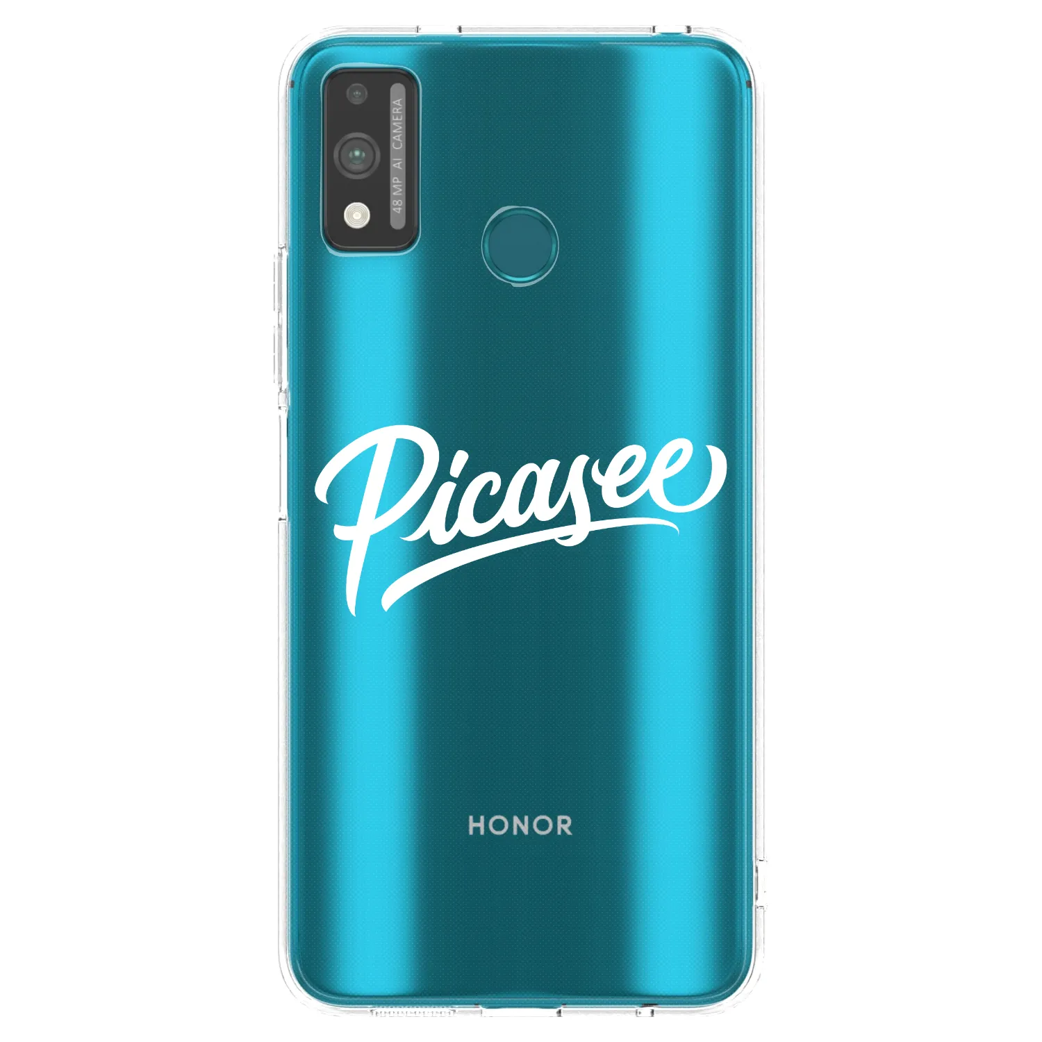 Picasee átlátszó szilikon tok az alábbi mobiltelefonokra Honor 9X Lite - Picasee - old logo - white