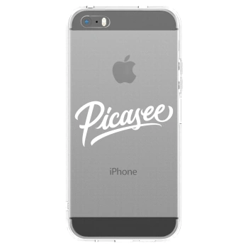 Picasee átlátszó szilikon tok az alábbi mobiltelefonokra Apple iPhone 5/5S/SE - Picasee - old logo - white