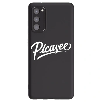 Picasee fekete szilikon tok az alábbi mobiltelefonokra Samsung Galaxy S20 FE - Picasee - old logo - white