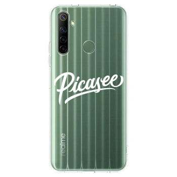 Picasee átlátszó szilikon tok az alábbi mobiltelefonokra Realme 6i - Picasee - old logo - white
