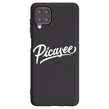 Picasee fekete szilikon tok az alábbi mobiltelefonokra Samsung Galaxy A12 A125F - Picasee - old logo - white