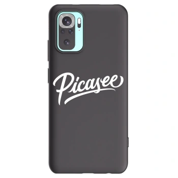 Picasee fekete szilikon tok az alábbi mobiltelefonokra Xiaomi Redmi Note 10 Pro - Picasee - old logo - white