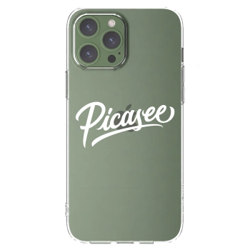 Picasee átlátszó szilikon tok az alábbi mobiltelefonokra Apple iPhone 13 Pro Max - Picasee - old logo - white