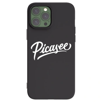 Picasee fekete szilikon tok az alábbi mobiltelefonokra Apple iPhone 13 Pro Max - Picasee - old logo - white