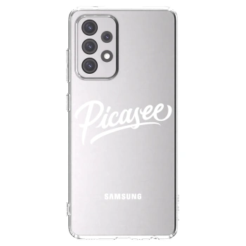 Picasee átlátszó szilikon tok az alábbi mobiltelefonokra Samsung Galaxy A52s 5G A528B - Picasee - old logo - white