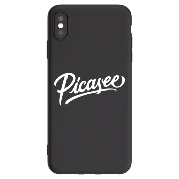 Picasee fekete szilikon tok az alábbi mobiltelefonokra Apple iPhone XS Max - Picasee - old logo - white