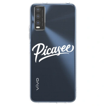 Picasee átlátszó szilikon tok az alábbi mobiltelefonokra Vivo Y20s - Picasee - old logo - white
