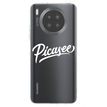 Picasee átlátszó szilikon tok az alábbi mobiltelefonokra Huawei Nova 8i - Picasee - old logo - white