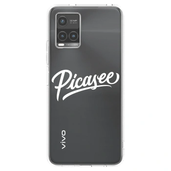 Picasee átlátszó szilikon tok az alábbi mobiltelefonokra Vivo Y33s - Picasee - old logo - white