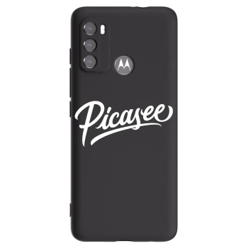 Picasee fekete szilikon tok az alábbi mobiltelefonokra Motorola Moto G60 - Picasee - old logo - white