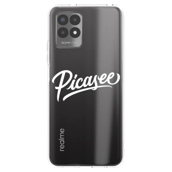 Picasee átlátszó szilikon tok az alábbi mobiltelefonokra Realme 8i - Picasee - old logo - white