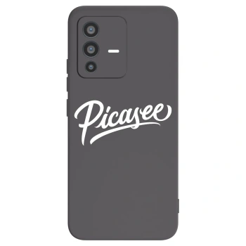 Picasee fekete szilikon tok az alábbi mobiltelefonokra Vivo V23 5G - Picasee - old logo - white