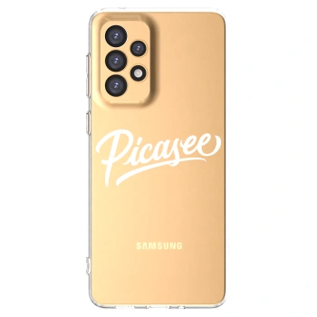 Picasee átlátszó szilikon tok az alábbi mobiltelefonokra Samsung Galaxy A33 5G A336 - Picasee - old logo - white