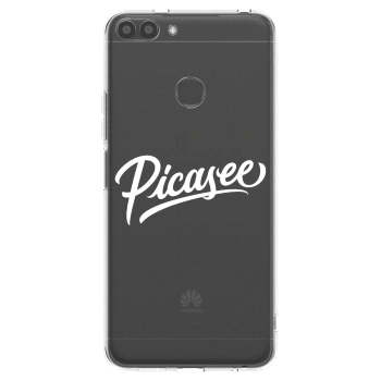 Picasee átlátszó szilikon tok az alábbi mobiltelefonokra Huawei P Smart - Picasee - old logo - white