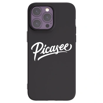 Picasee fekete szilikon tok az alábbi mobiltelefonokra Apple iPhone 14 Pro Max - Picasee - old logo - white