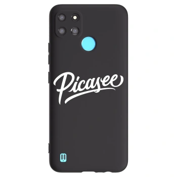 Picasee fekete szilikon tok az alábbi mobiltelefonokra Realme C21Y - Picasee - old logo - white
