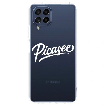 Picasee átlátszó szilikon tok az alábbi mobiltelefonokra Samsung Galaxy M53 5G - Picasee - old logo - white