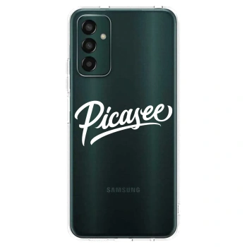 Picasee átlátszó szilikon tok az alábbi mobiltelefonokra Samsung Galaxy M13 M135F - Picasee - old logo - white