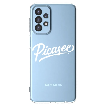 Picasee átlátszó szilikon tok az alábbi mobiltelefonokra Samsung Galaxy A23 A235F 4G - Picasee - old logo - white