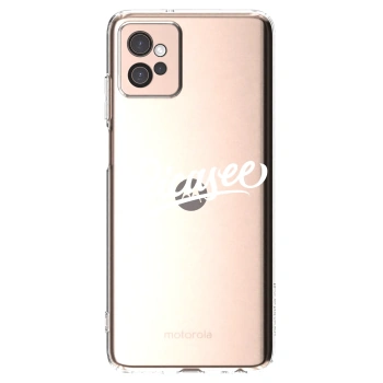 Picasee átlátszó szilikon tok az alábbi mobiltelefonokra Motorola Moto G32 - Picasee - old logo - white