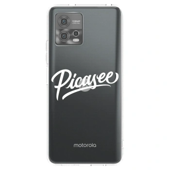 Picasee átlátszó szilikon tok az alábbi mobiltelefonokra Motorola Moto G72 - Picasee - old logo - white