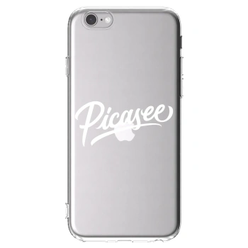 Picasee átlátszó szilikon tok az alábbi mobiltelefonokra Apple iPhone 6/6S - Picasee - old logo - white