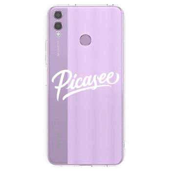 Picasee átlátszó szilikon tok az alábbi mobiltelefonokra Honor 8X - Picasee - old logo - white