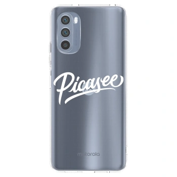 Picasee átlátszó szilikon tok az alábbi mobiltelefonokra Motorola Moto G62 - Picasee - old logo - white