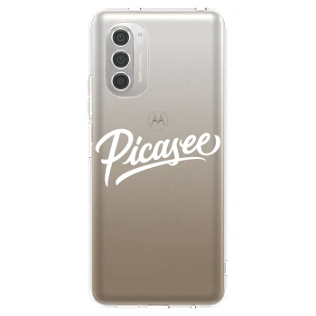 Picasee átlátszó szilikon tok az alábbi mobiltelefonokra Motorola Moto G51 - Picasee - old logo - white