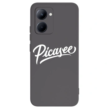 Picasee fekete szilikon tok az alábbi mobiltelefonokra Realme C33 (2023) - Picasee - old logo - white