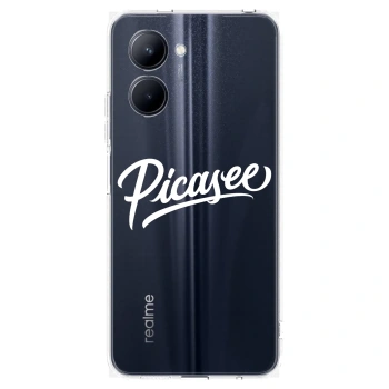 Picasee átlátszó szilikon tok az alábbi mobiltelefonokra Realme C33 (2023) - Picasee - old logo - white