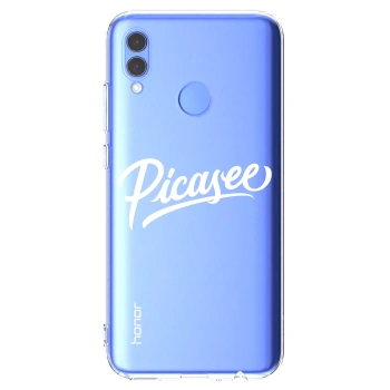 Picasee átlátszó szilikon tok az alábbi mobiltelefonokra Huawei P Smart 2019 - Picasee - old logo - white
