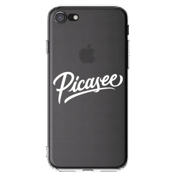 Picasee átlátszó szilikon tok az alábbi mobiltelefonokra Apple iPhone 7 - Picasee - old logo - white