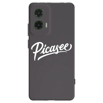 Picasee fekete szilikon tok az alábbi mobiltelefonokra Motorola Moto G35 5G - Picasee - old logo - white