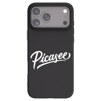 Picasee fekete szilikon tok az alábbi mobiltelefonokra Apple iPhone 17 Pro Max - Picasee - old logo - white