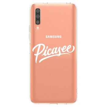 Picasee átlátszó szilikon tok az alábbi mobiltelefonokra Samsung Galaxy A70 A705F - Picasee - old logo - white