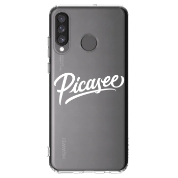 Picasee átlátszó szilikon tok az alábbi mobiltelefonokra Huawei P30 Lite - Picasee - old logo - white