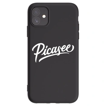 Picasee fekete szilikon tok az alábbi mobiltelefonokra Apple iPhone 11 - Picasee - old logo - white