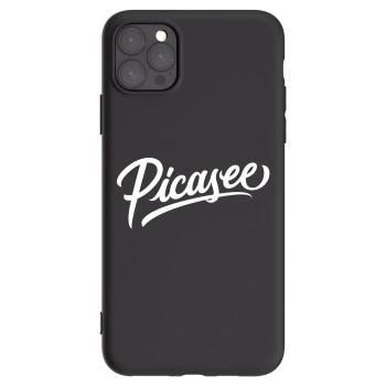 Picasee fekete szilikon tok az alábbi mobiltelefonokra Apple iPhone 11 Pro Max - Picasee - old logo - white