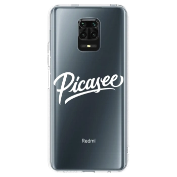 Picasee átlátszó szilikon tok az alábbi mobiltelefonokra Xiaomi Redmi Note 9 Pro - Picasee - old logo - white