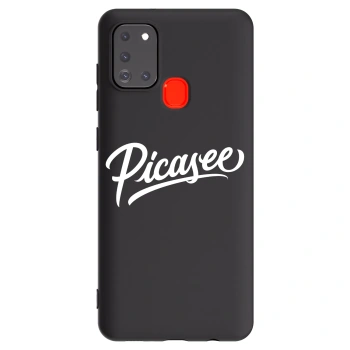 Picasee fekete szilikon tok az alábbi mobiltelefonokra Samsung Galaxy A21s - Picasee - old logo - white