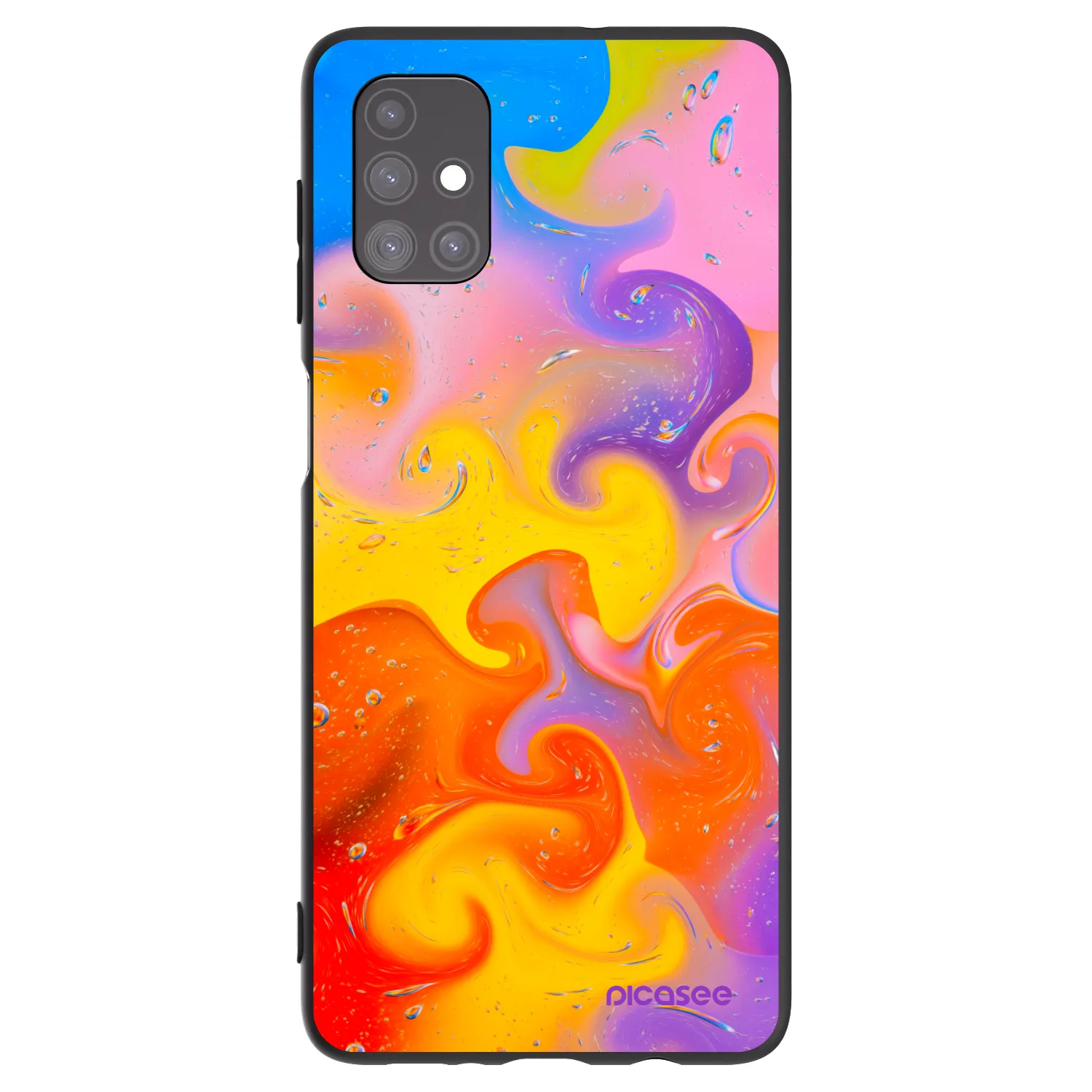 Picasee fekete szilikon tok az alábbi mobiltelefonokra Samsung Galaxy M51 M515F - Bubbles