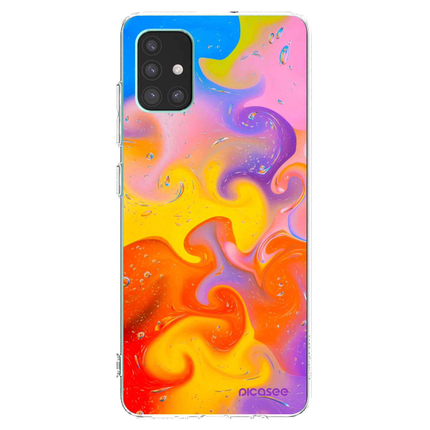 Picasee átlátszó szilikon tok az alábbi mobiltelefonokra Samsung Galaxy M51 M515F - Bubbles