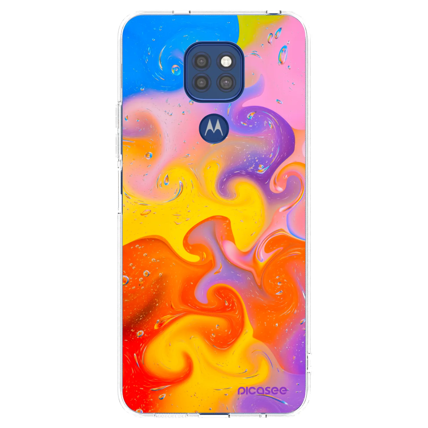 Picasee átlátszó szilikon tok az alábbi mobiltelefonokra Motorola Moto G9 Play - Bubbles