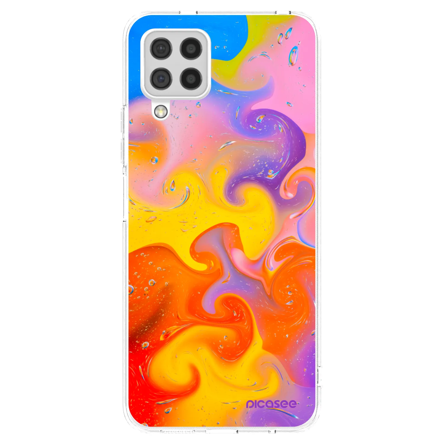 Picasee átlátszó szilikon tok az alábbi mobiltelefonokra Samsung Galaxy A22 A225F 4G - Bubbles