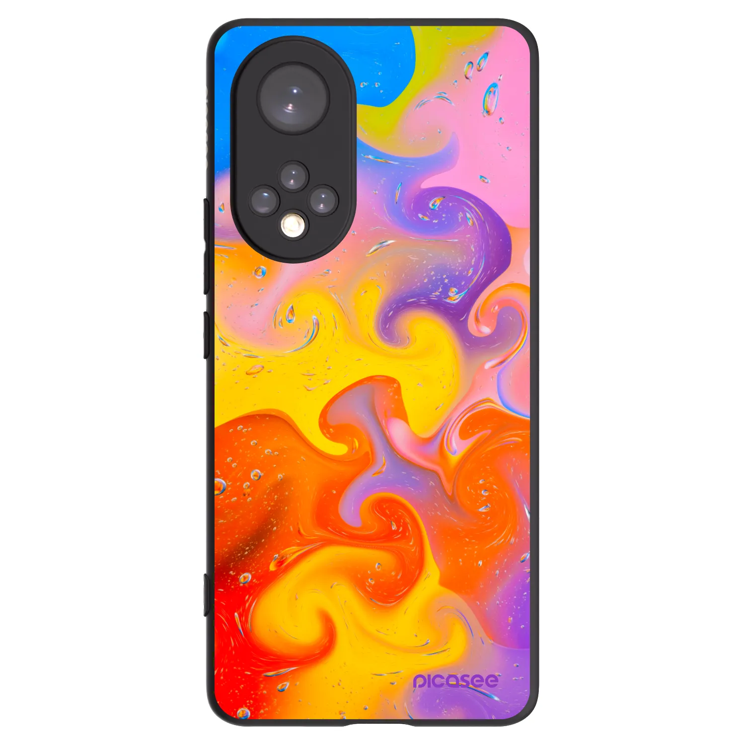 Picasee fekete szilikon tok az alábbi mobiltelefonokra Huawei Nova 9 - Bubbles